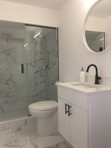 Modern Bathroom Vanity With White Painted High Gloss Mdf